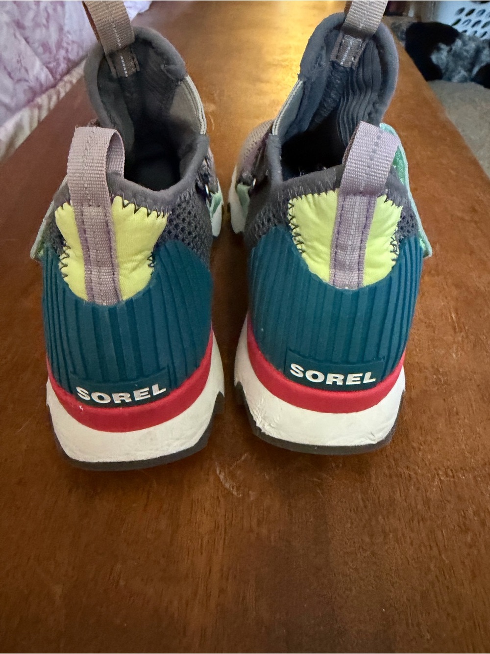 Sorel Kids Teal, Pink & Yellow Athletic Sneakers